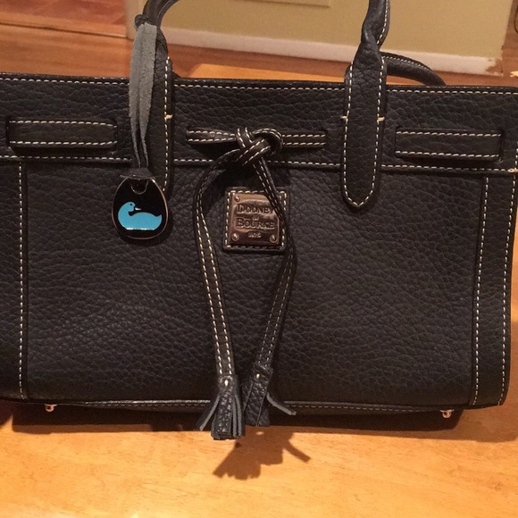 NWOT Dooney & Bourke Black Leather Mini Tote Bag - Picture 1 of 4